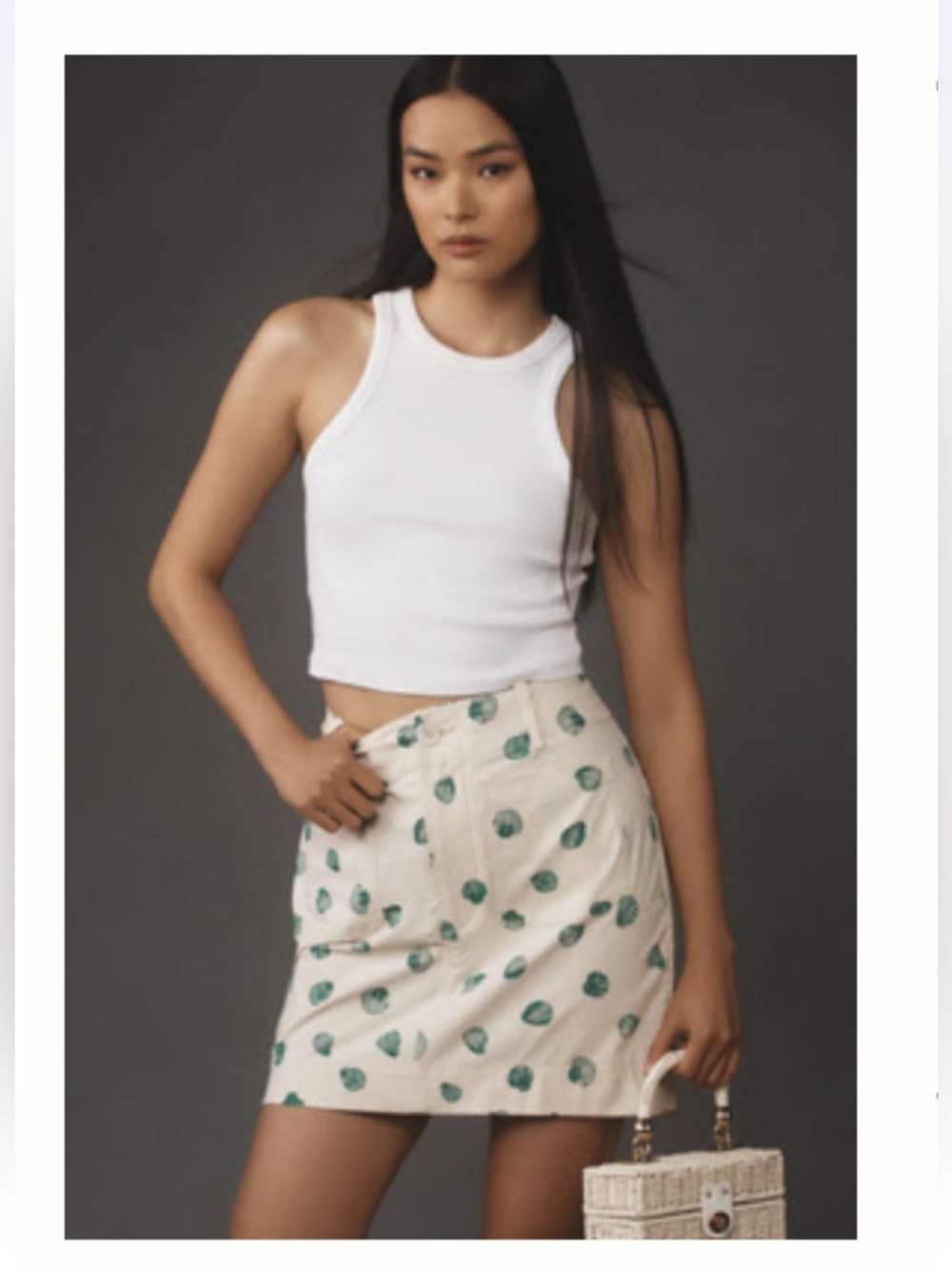 THE COLETTE SKIRT BY MAEVE: MINI EDITION.  Sea Shells print. Anthropologie. NWT